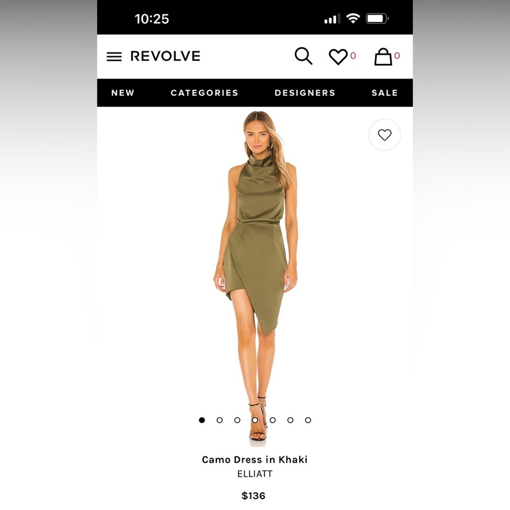 Revolve ELLIATT Camo Dress in Green Size Small